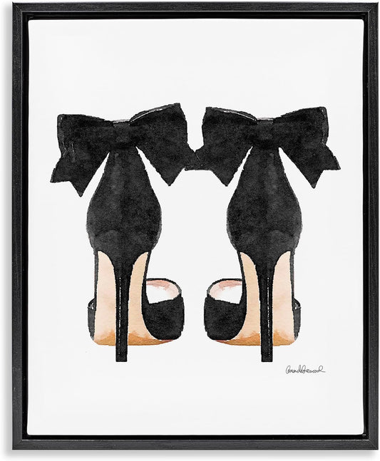 Glam Pumps Heels with Black Bow - Stunning Wall Art Design