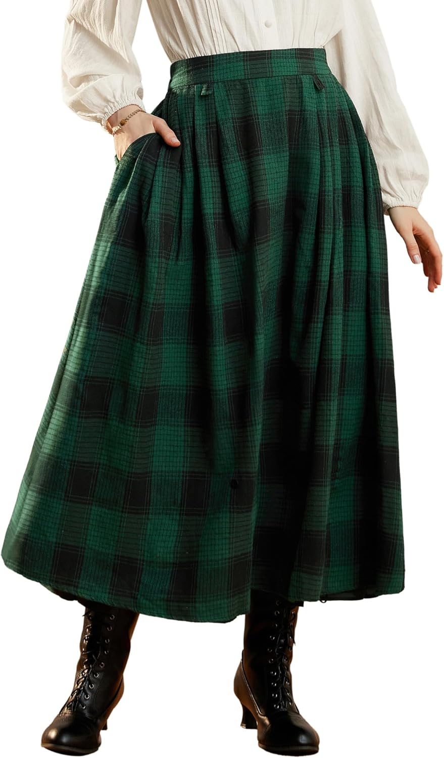 Scarlet Darkness Plaid Skirts for Women with Pockets and Style