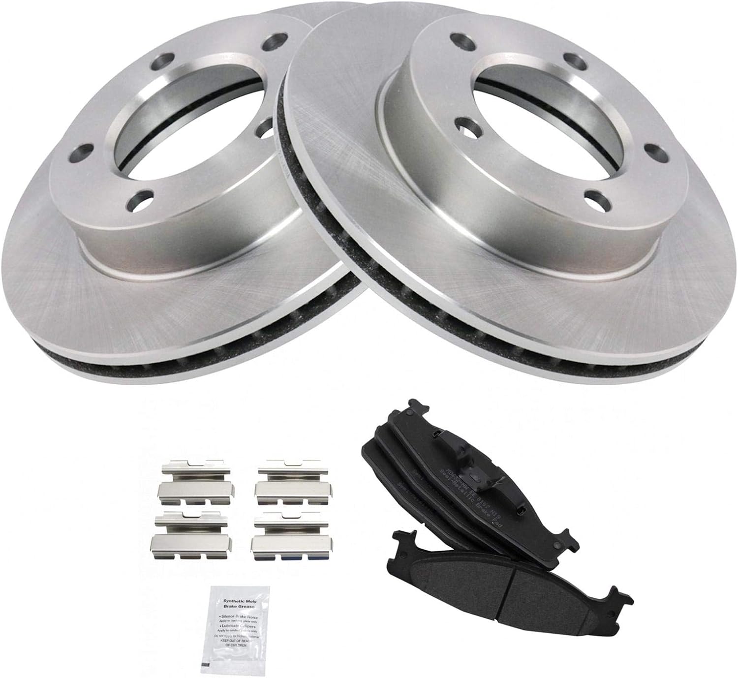 TRQ Front Brake Pad & Rotor Kit for 1994-1996 Ford Bronco