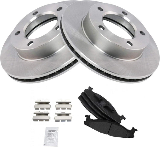 TRQ Front Brake Pad & Rotor Kit for 1994-1996 Ford Bronco