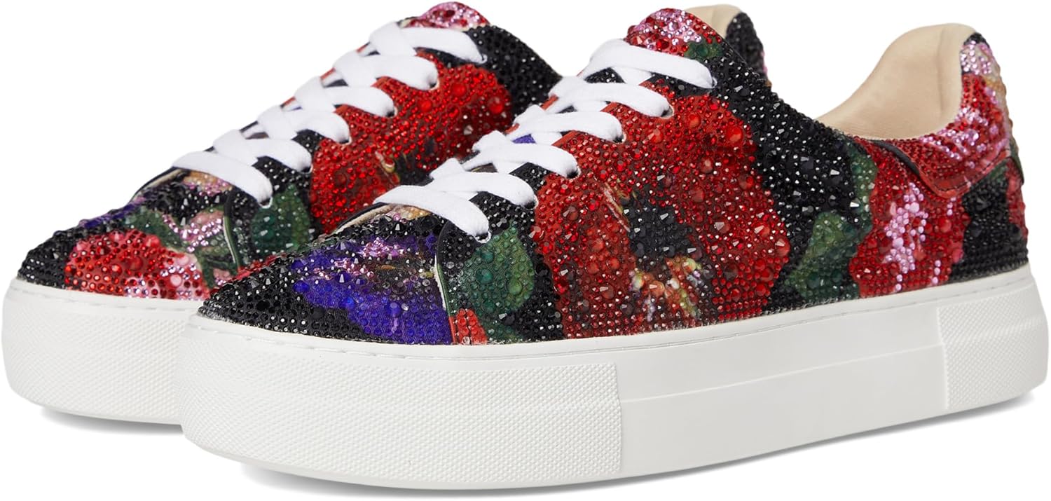 Betsey Johnson Women's Sidny Sneaker with Rhinestone Embellishments