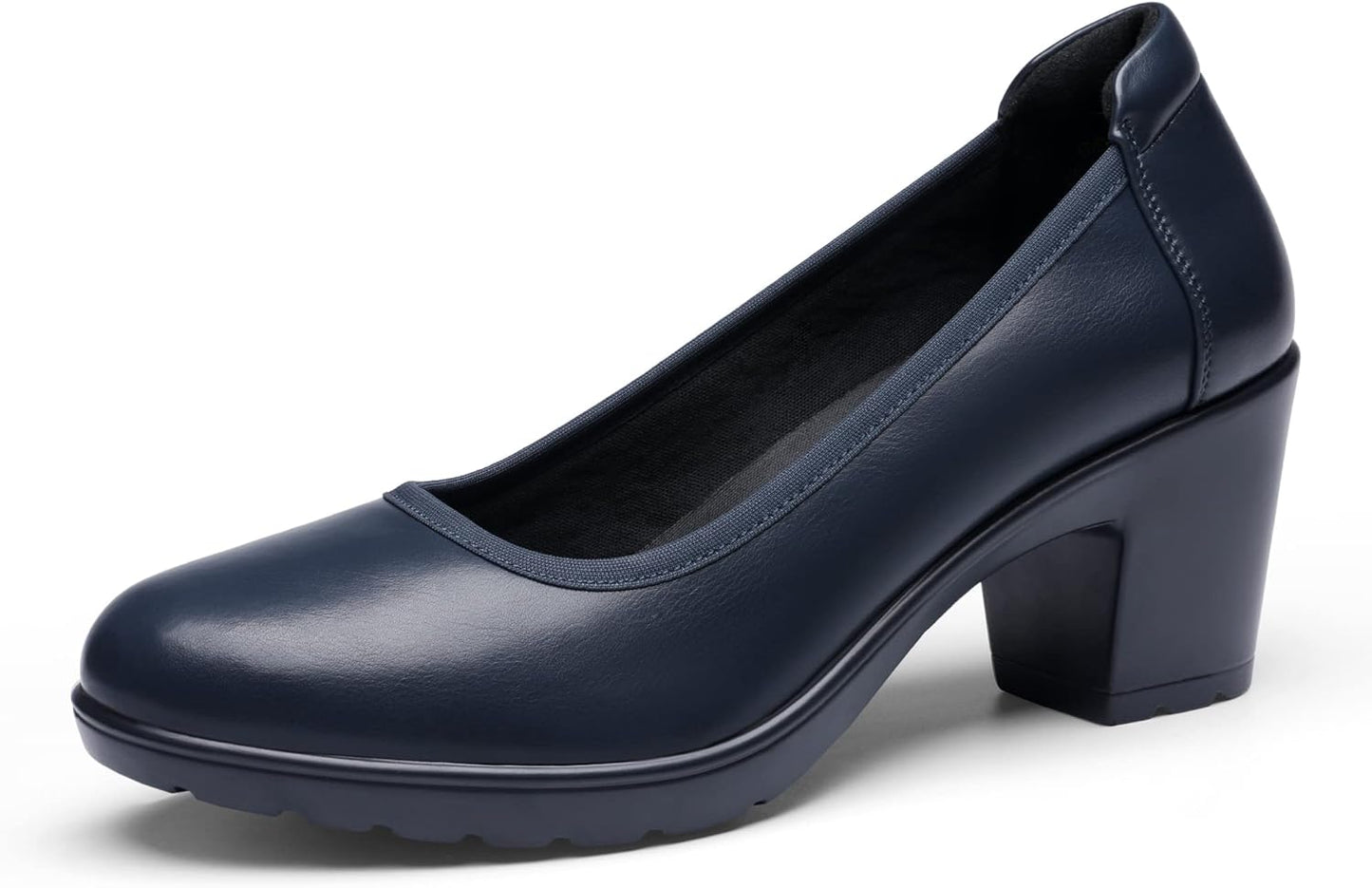 DREAM PAIRS Women's Chunky Closed Toe Low Block Heels for Work