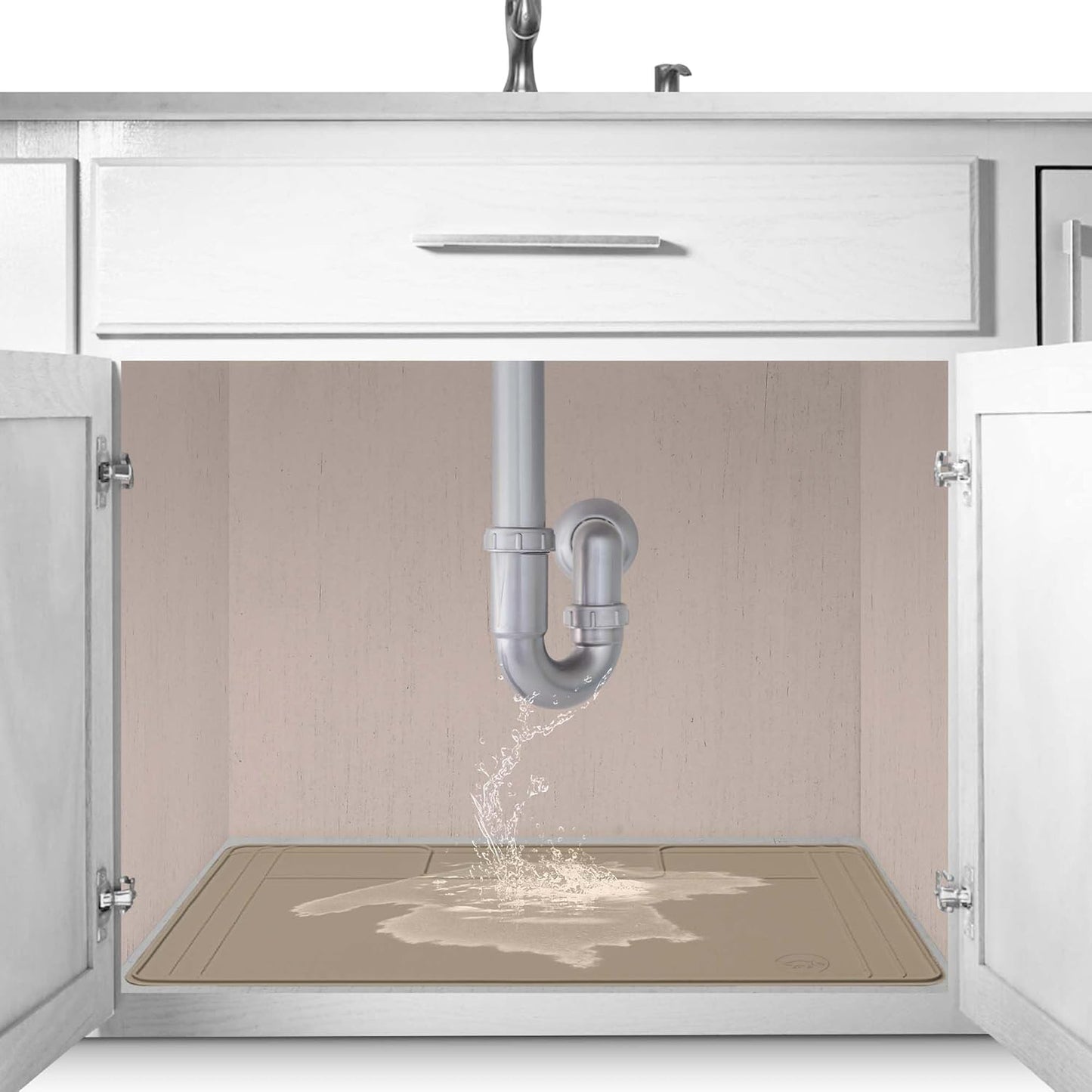 The Original Under Sink Mat - Adjustable Waterproof Silicone Mat
