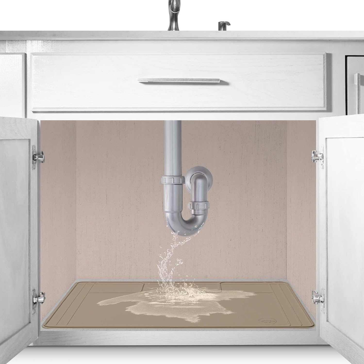 The Original Under Sink Mat - Adjustable Waterproof Silicone Mat