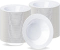 200PCS White Plastic Bowls 12 Oz Disposable Bowls - Party Ready