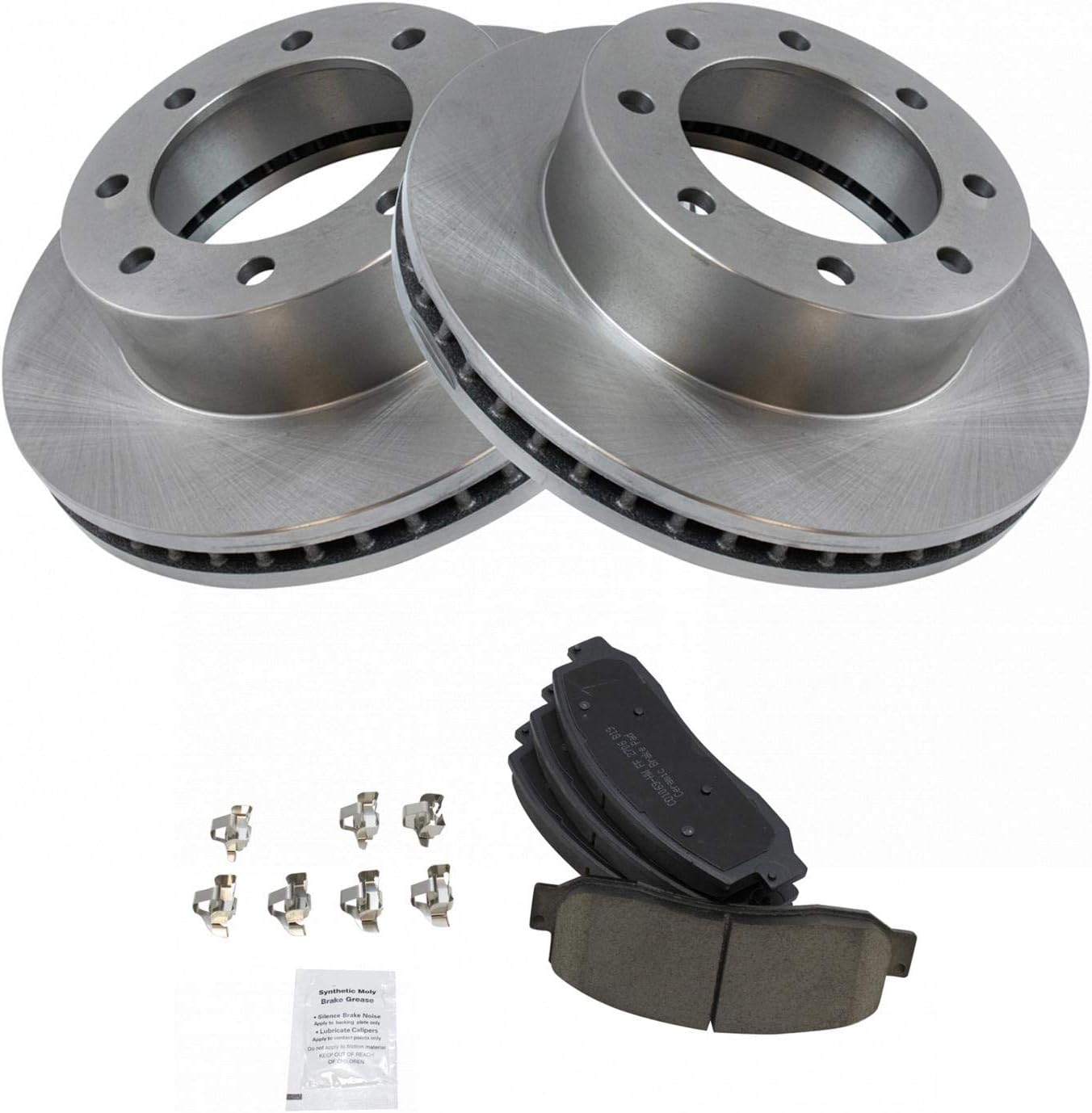TRQ Front Brake Pad & Rotor Kit for 2005-2012 Ford F-250