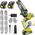 Mini Chainsaw Cordless 6 in Portable Electric Chainsaw - Fast Trimming
