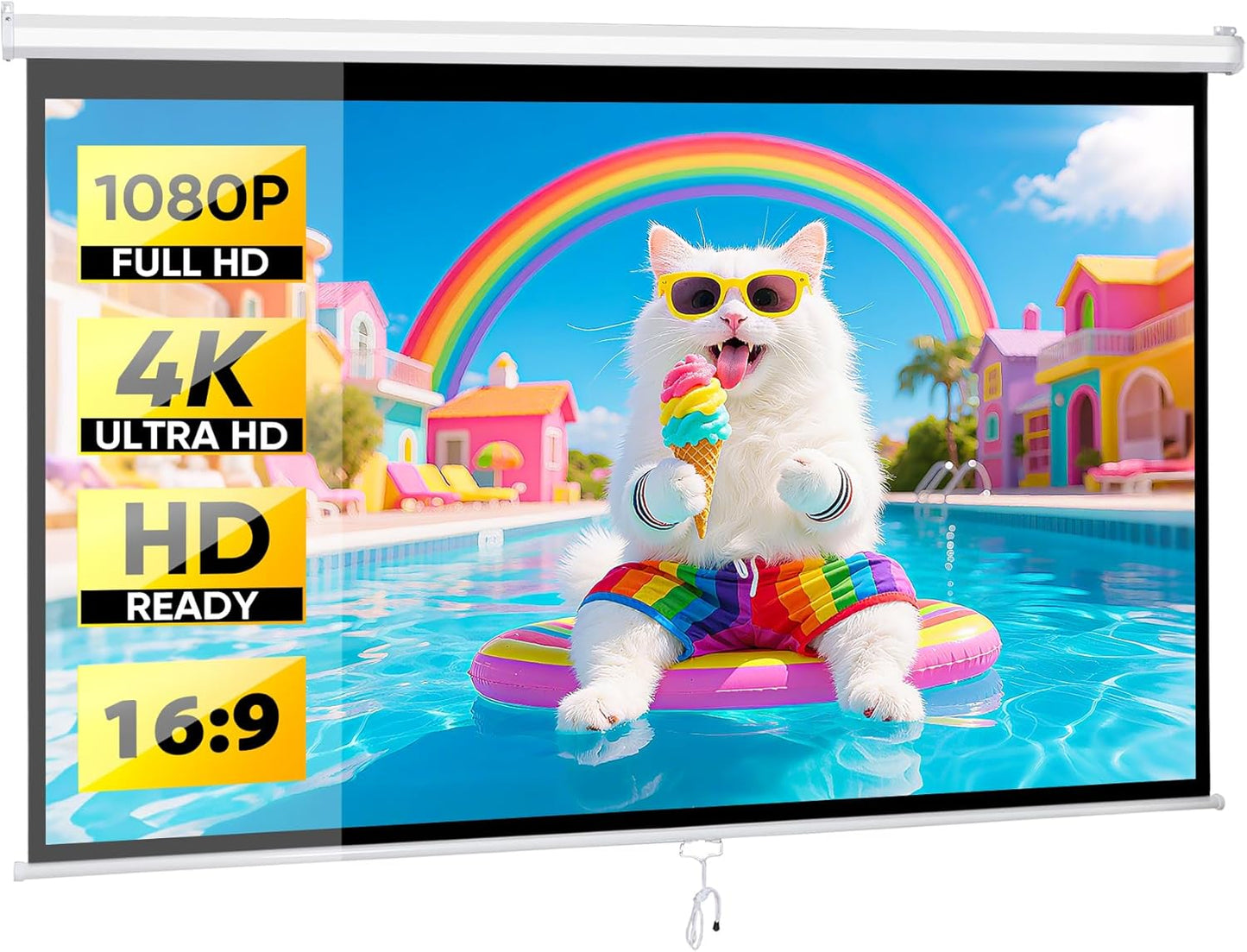 100 Inch HD Projection Screen for Indoor and Outdoor Use