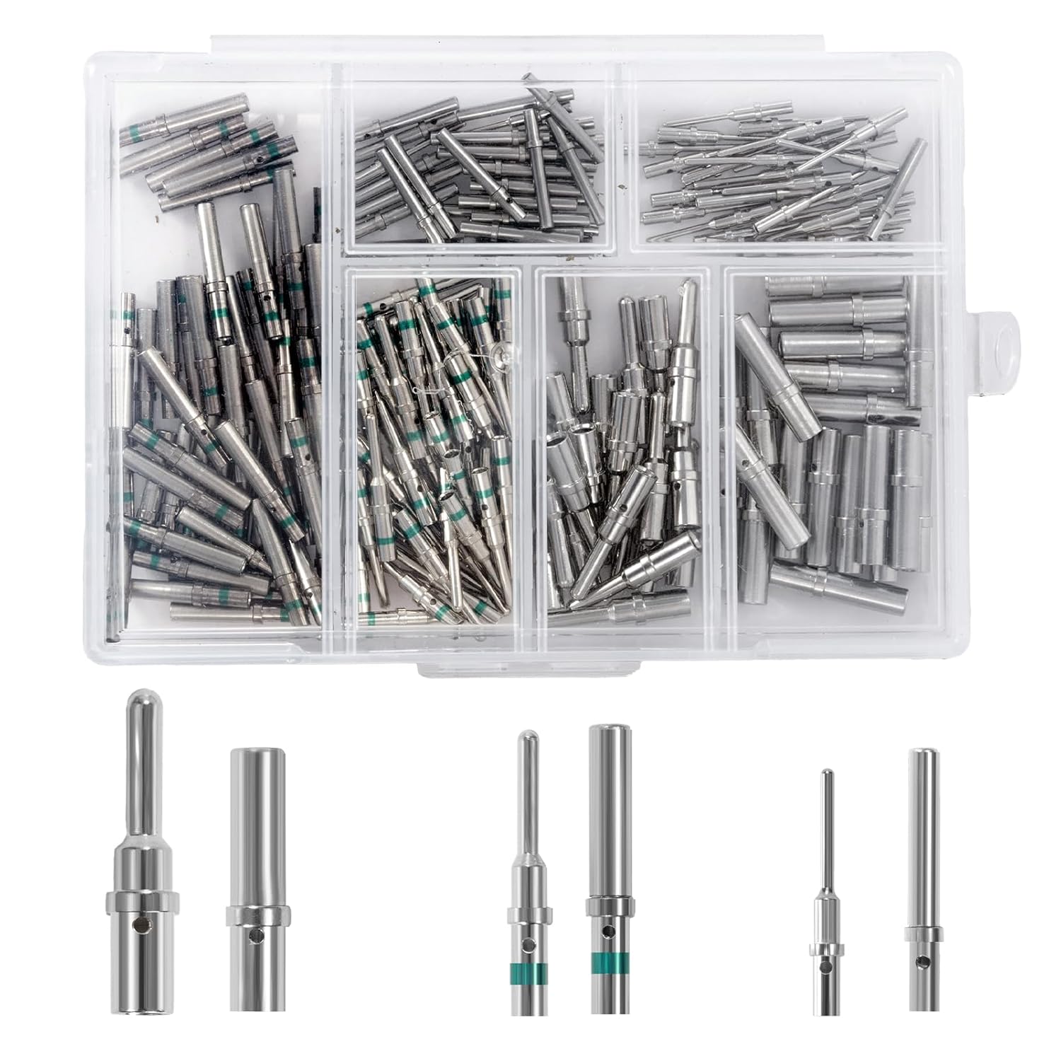 200PCS Solid Pin Connector Kit for Deutsch Connectors - Versatile Use