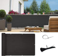 Sunny Guard Customized 3ft x 22ft Black Balcony Privacy Screen - Heavy