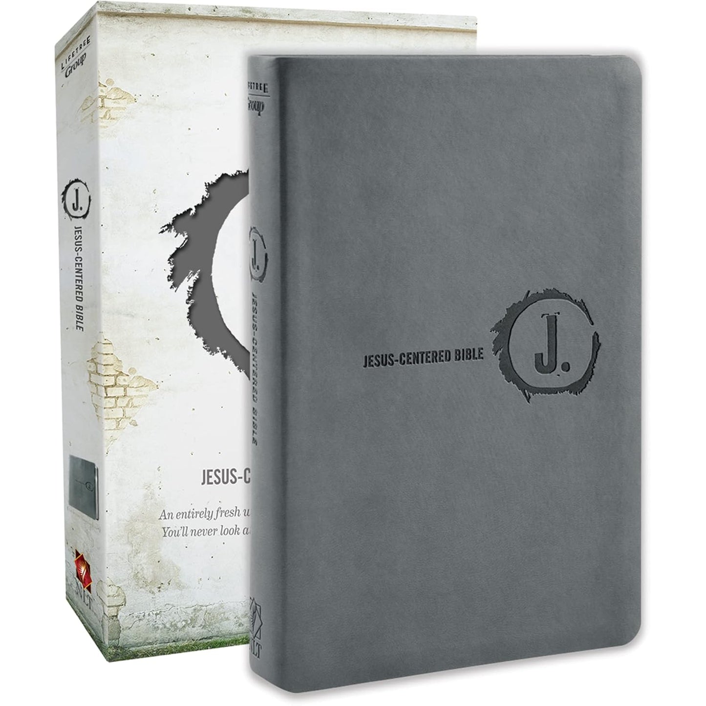 Jesus-Centered Bible NLT in Charcoal - A Transformative Experience