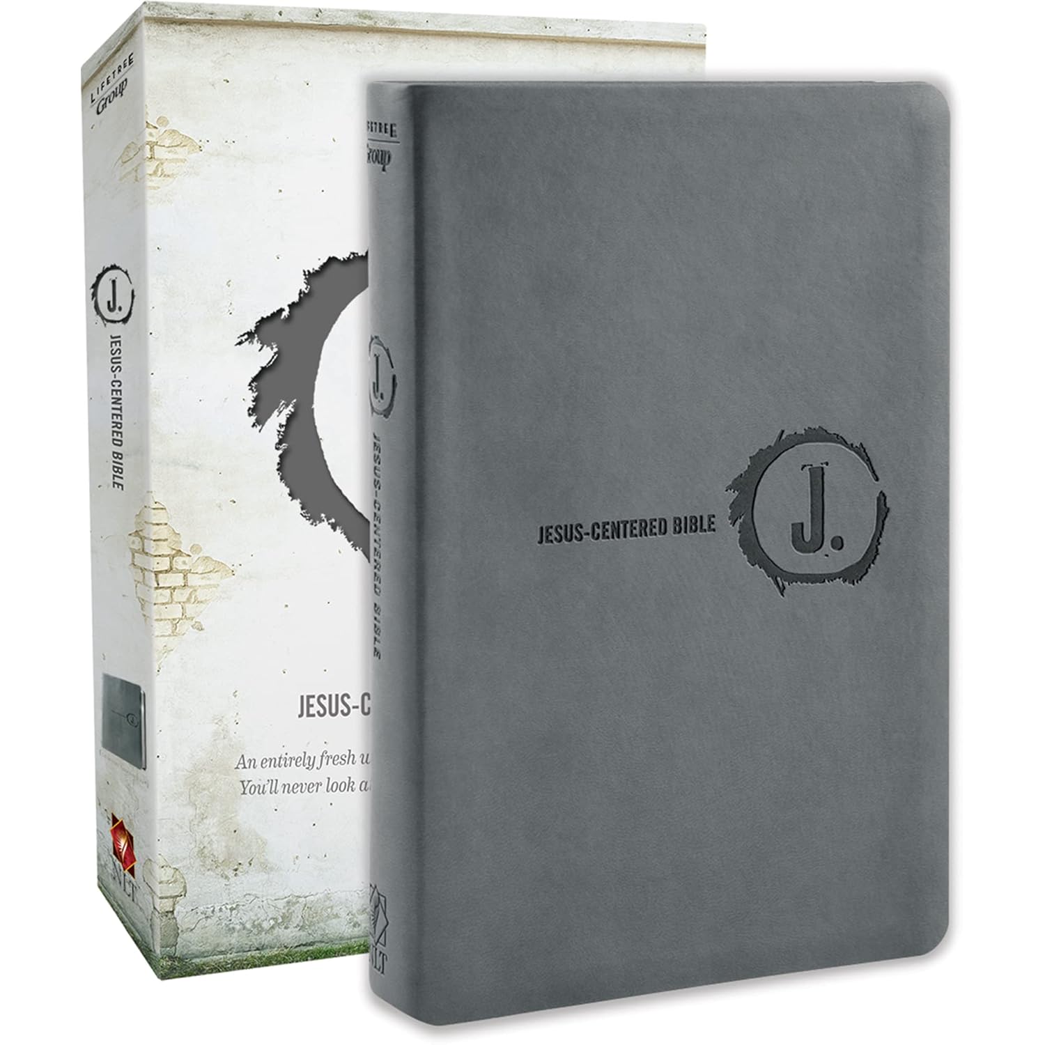 Jesus-Centered Bible NLT in Charcoal - A Transformative Experience