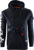 Mens Urban Premium Fleece Hoodie with Cartoon Patch - Screenprint