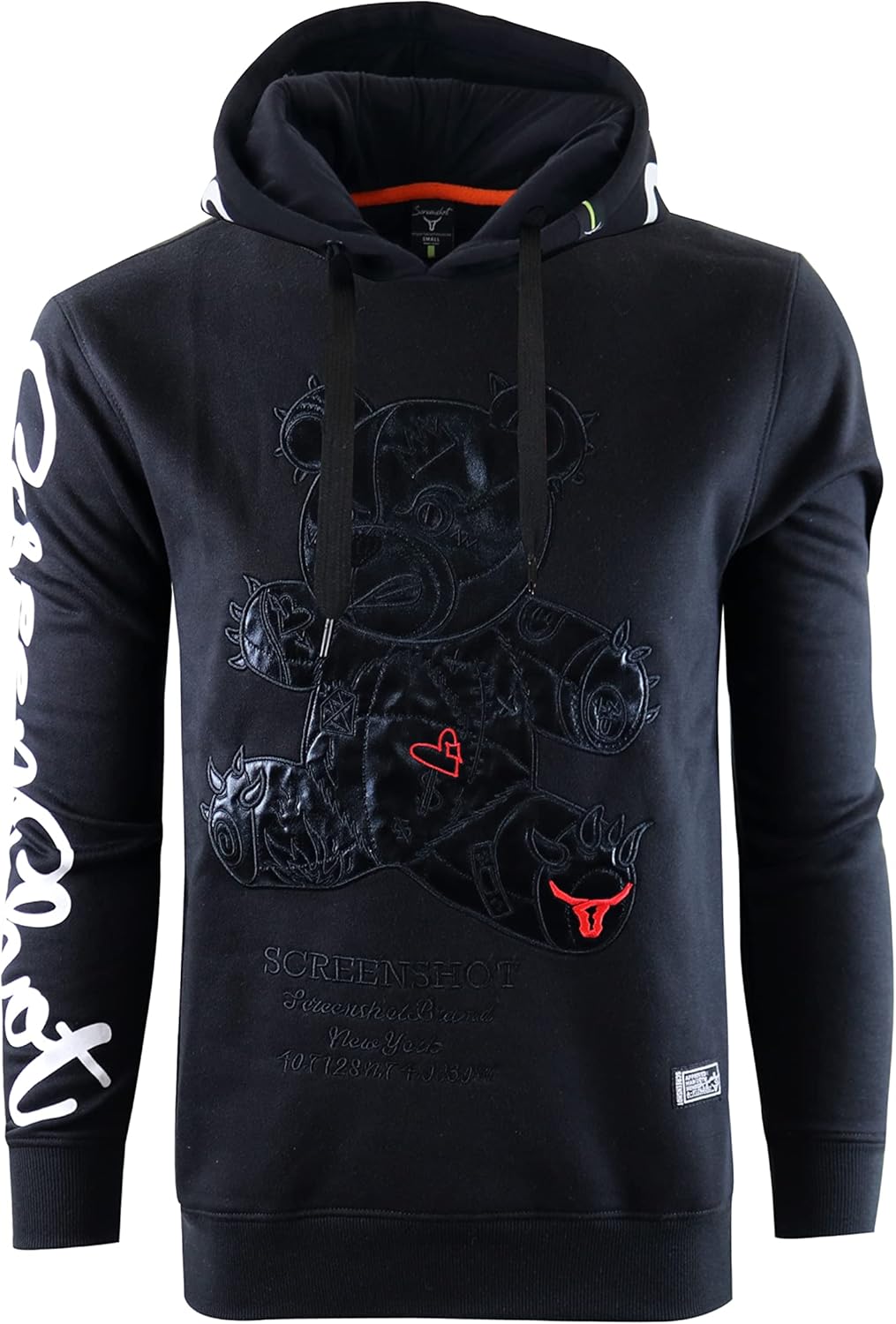Urban Premium Fleece Hoodie with Cartoon Character Embroidery