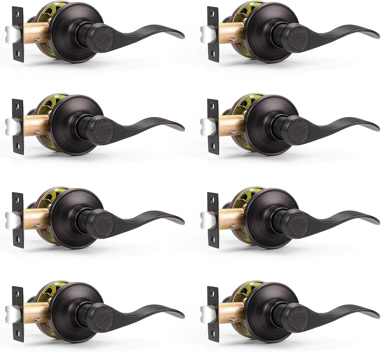 Probrico Passage Door Handles Oil Rubbed Bronze for Interiors