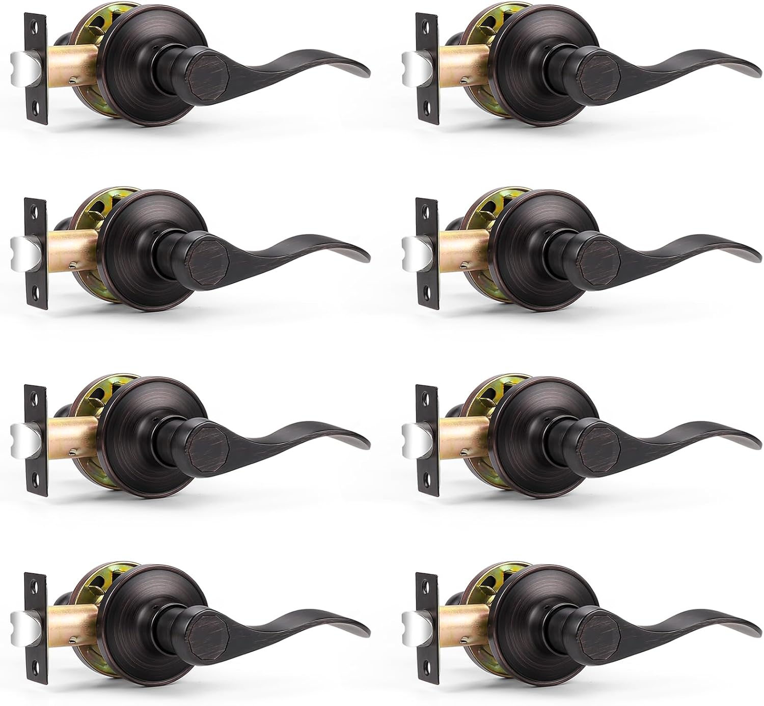 Probrico Passage Door Handles Oil Rubbed Bronze for Interiors