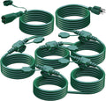 50Ft Outdoor Extension Cord Multiple Plugs - Evenly Spaced 6 Outlets