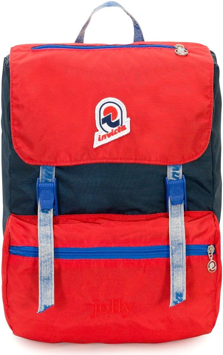 Invicta Casual Backpack for Everyday Use, Red and Blue Design