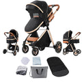 2 in 1 Baby Stroller with Bassinet - Foldable Reversible Pram