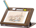 StrongTek 6-Position Bamboo Table Easel, 16x12 in Portable Lap Desk