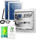10ft Solar Exhaust Fan for Greenhouse with Battery and Thermostat