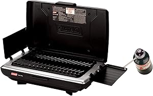 Coleman Propane Camping Grill with Wind Guards and Drip Tray