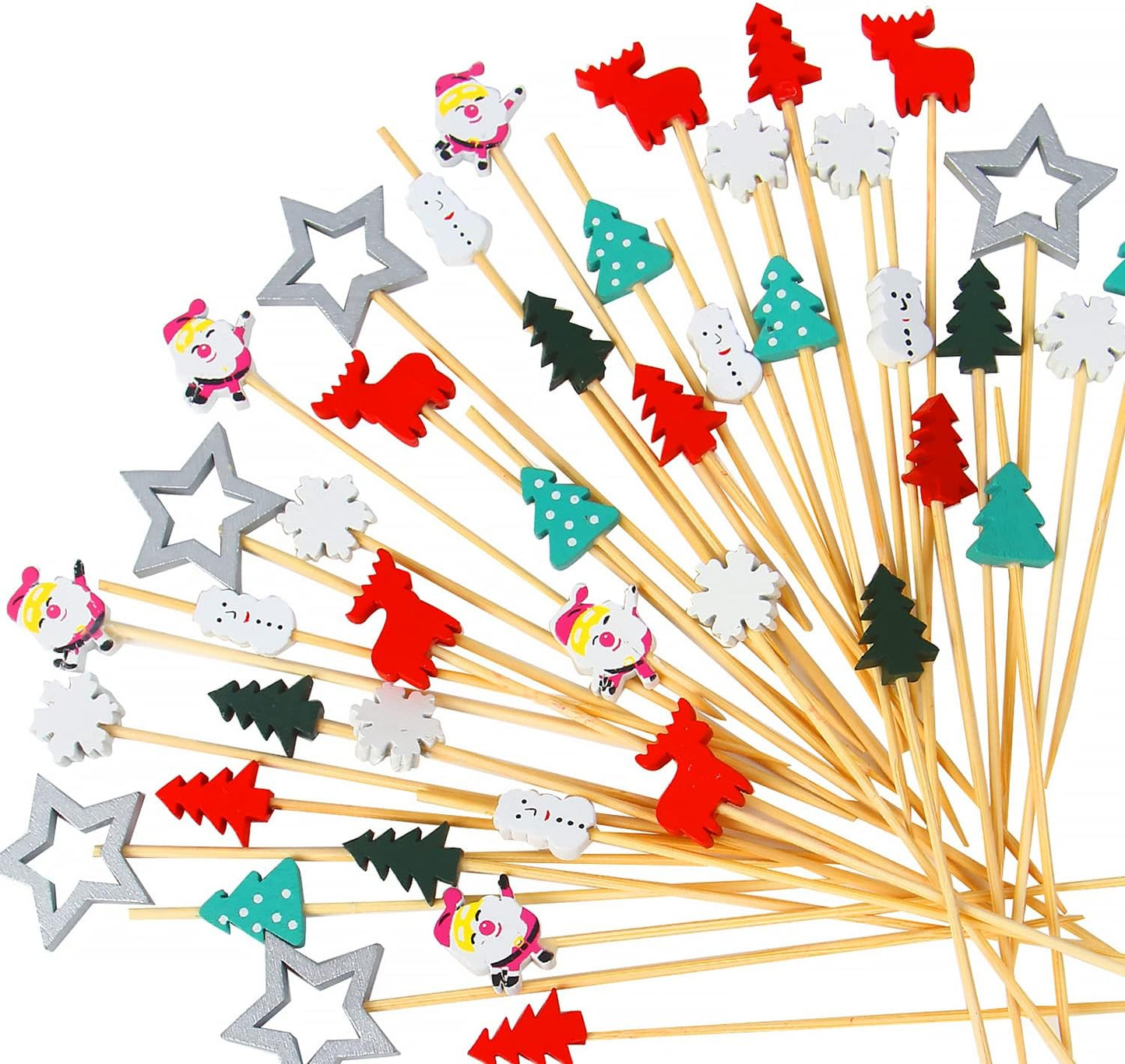 Christmas Party Bamboo Toothpick Set