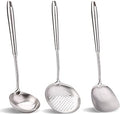 Wok spatula and ladle tool set - Durable 304 Stainless Steel