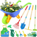 Magic4U 11-Piece Kids Gardening Set - Real Steel Tools for Toddlers