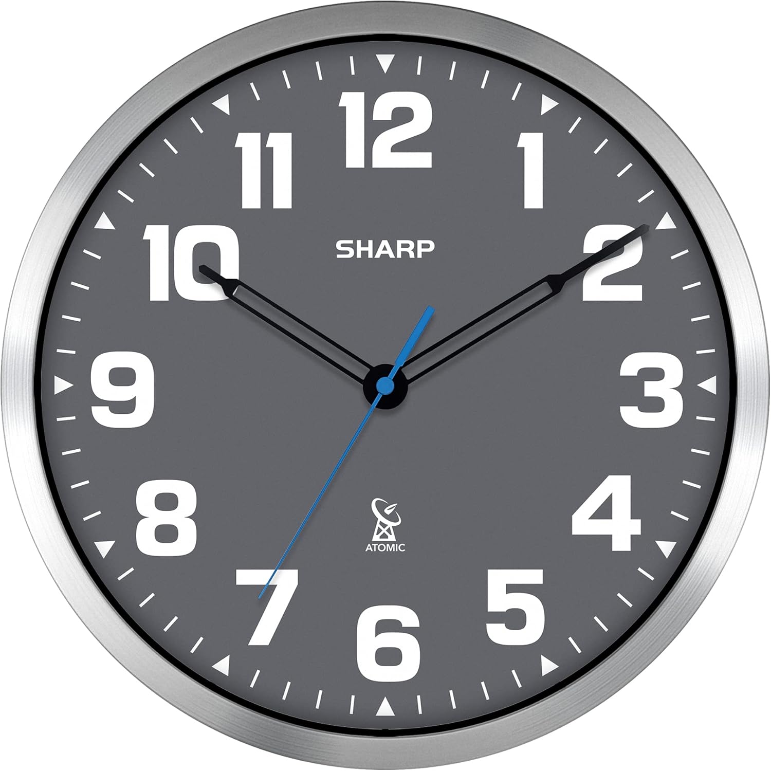 Sharp Atomic Analog Wall Clock - Modern Design for Any Room
