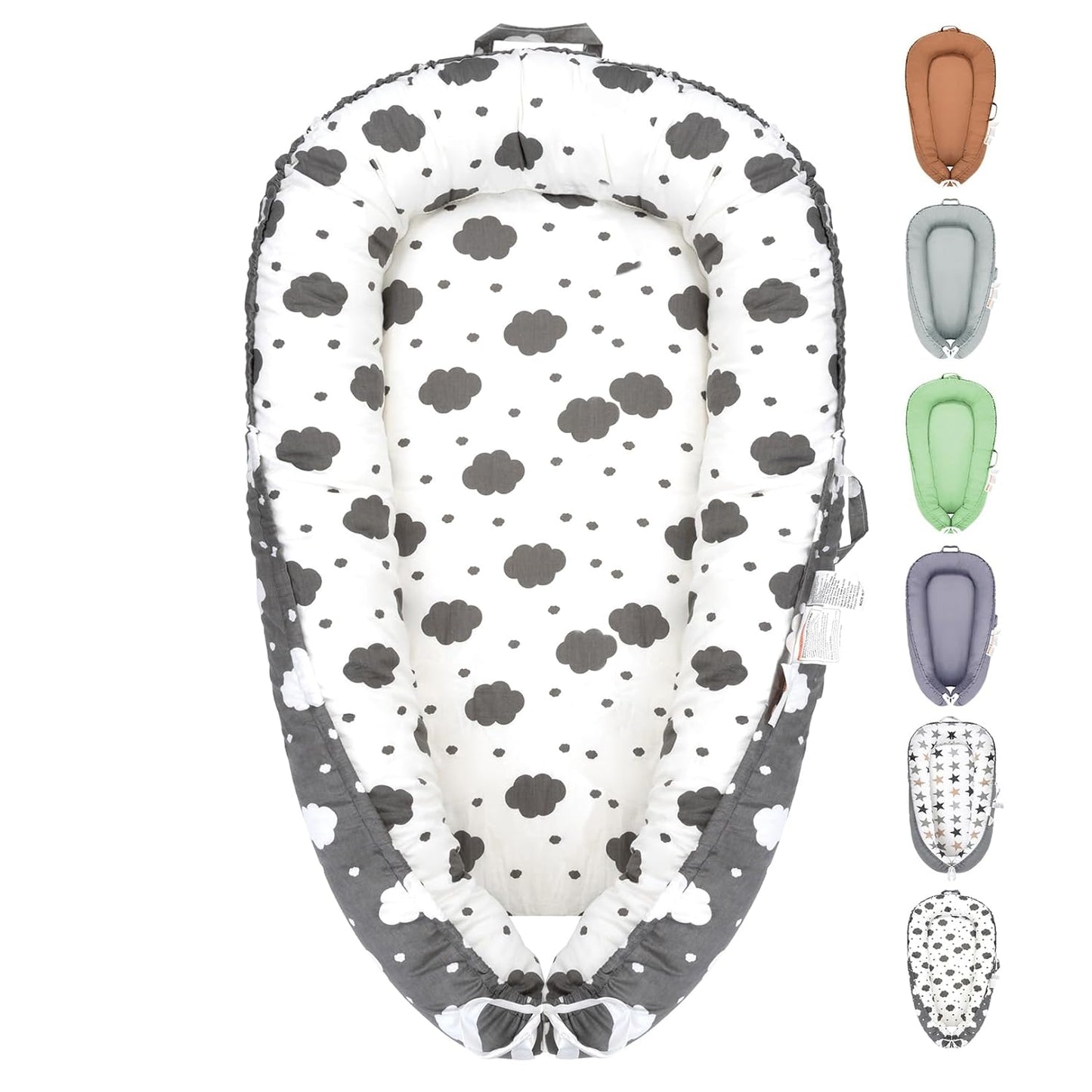 Baby Lounger for Newborns - Soft and Breathable Cotton Comfort