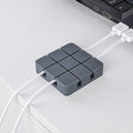 19 Palace Grids Cord Clips Grey Silicone Cord Organizer - Tidy Desk