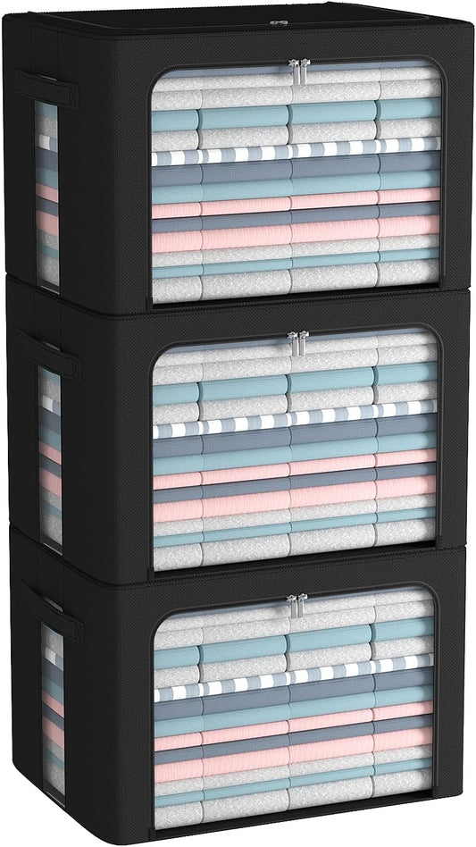 3Pack Frame Storage Box - Large Capacity Oxford Fabric Organizer