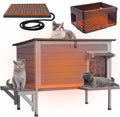 Heated Cat House for Outside - Weatherproof Heated Shelter
