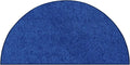 Neon Blue Half Round Area Rug 42in x 84in - Soft, Pet Friendly