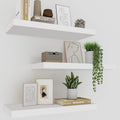 White Floating Shelves for Wall Set of 3 - Ideal Home Decor
