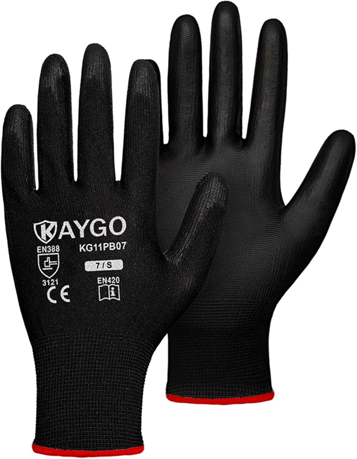 KAYGO Safety Work Gloves PU Coated for General Duty Tasks