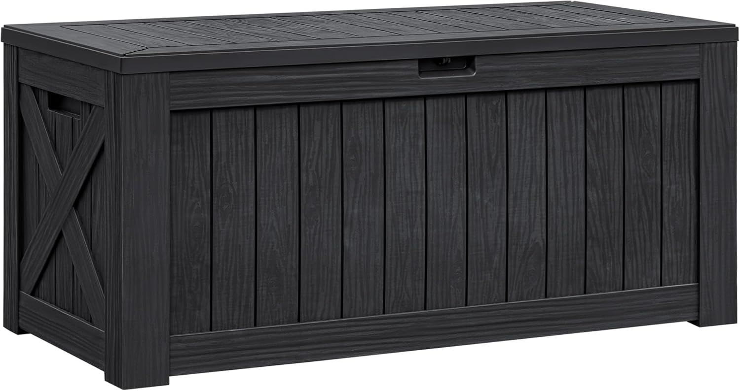 Flamaker Resin Deck Box 120 Gallon Waterproof Storage Solution