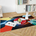 Anime Themed Washable Rug for Man Cave 5x7 - Durable Non-Slip Mat