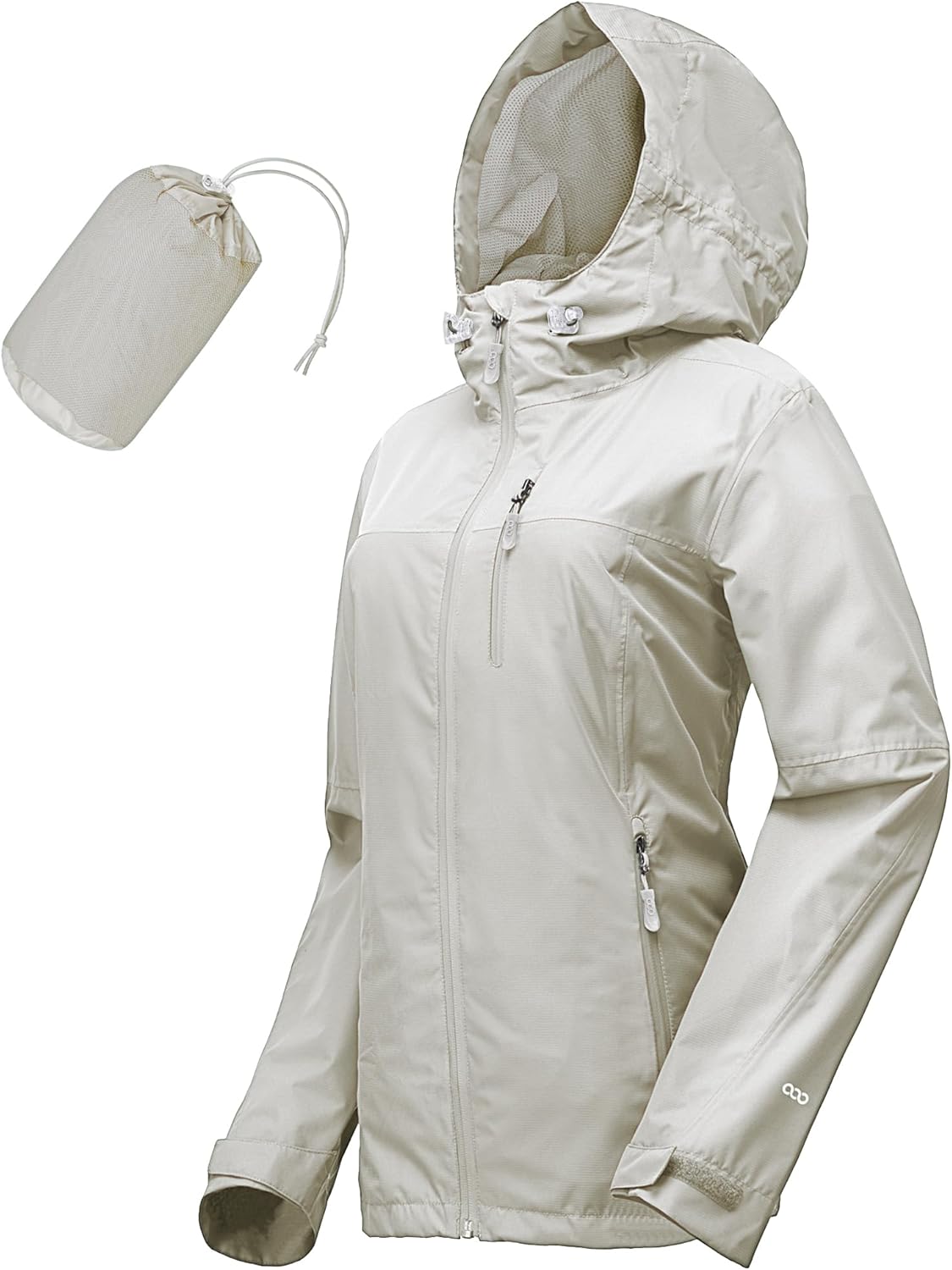 33,000ft Packable Rain Jacket for Women - Lightweight Waterproof