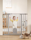 Babelio 36in Tall Auto Close Baby Gate with Cat Door - Extra Tall