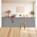 48 in Tall x 135 in Extra Wide Retractable Dog Gate - Prevents Jumping