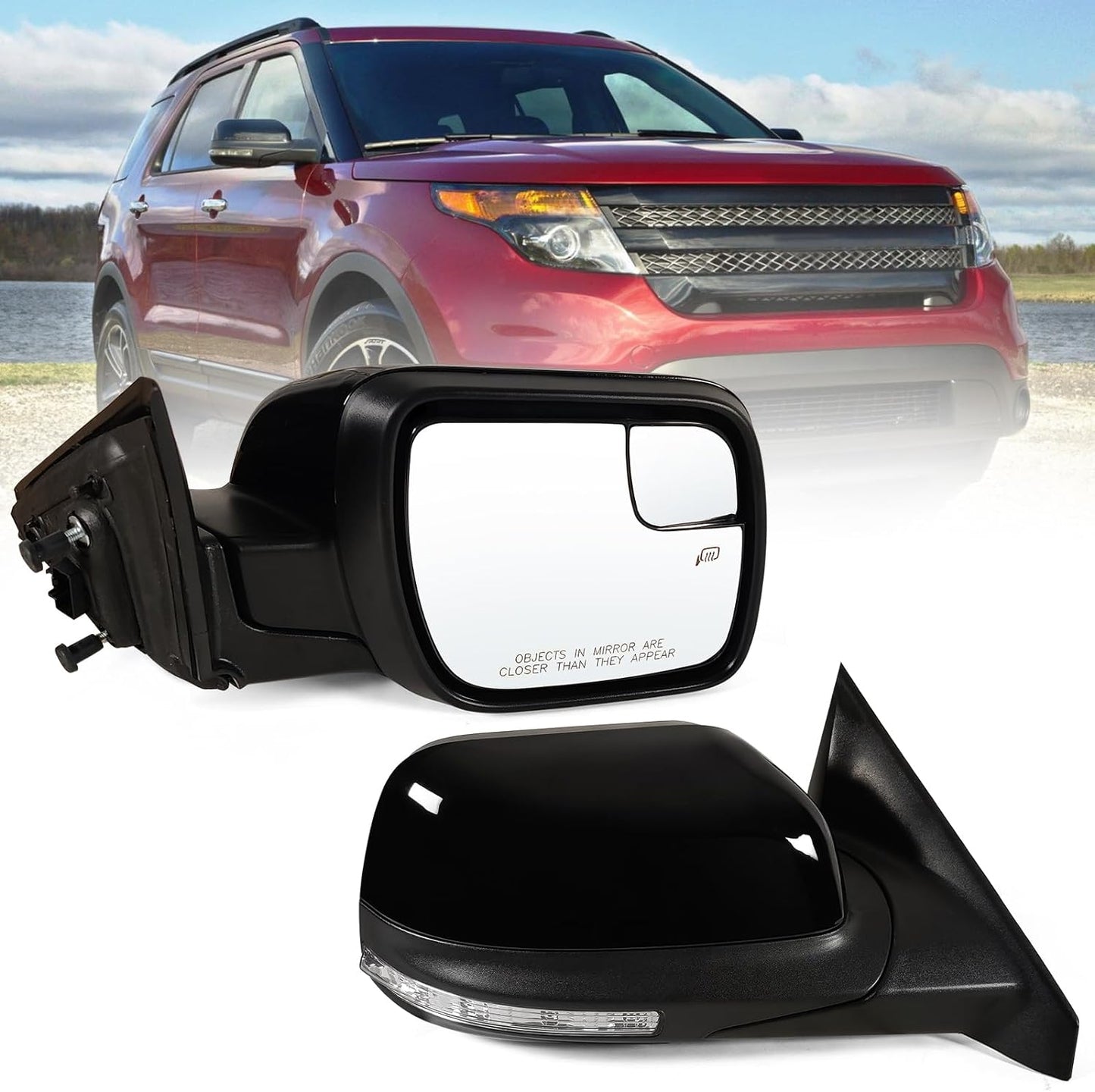 Right Passenger Side Mirror for 2011-2019 Ford Explorer Models