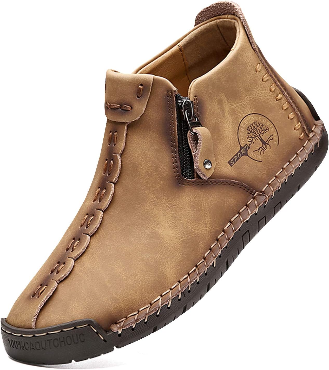 Alcubieree Mens Casual Leather Shoes for Stylish Comfort