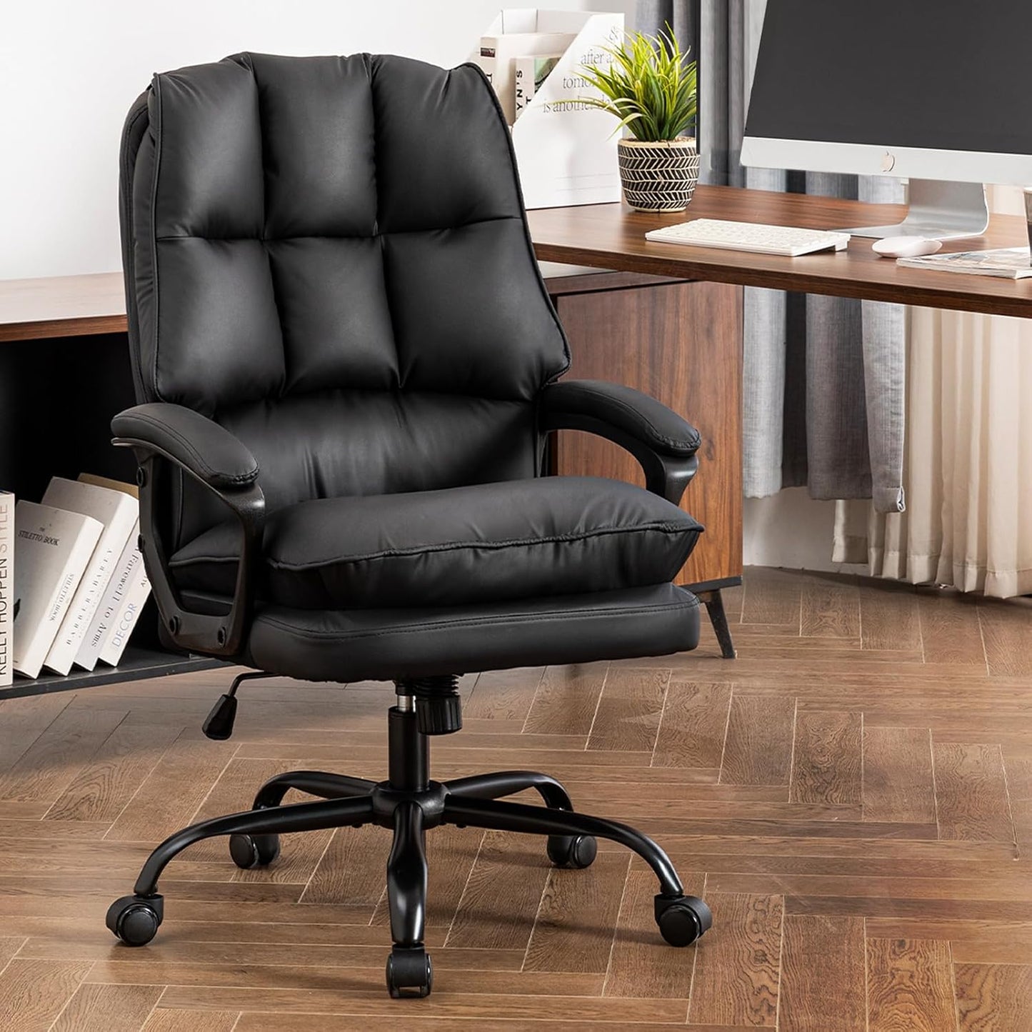 Comfy Office Chair with Double Padding for Long Hours Use