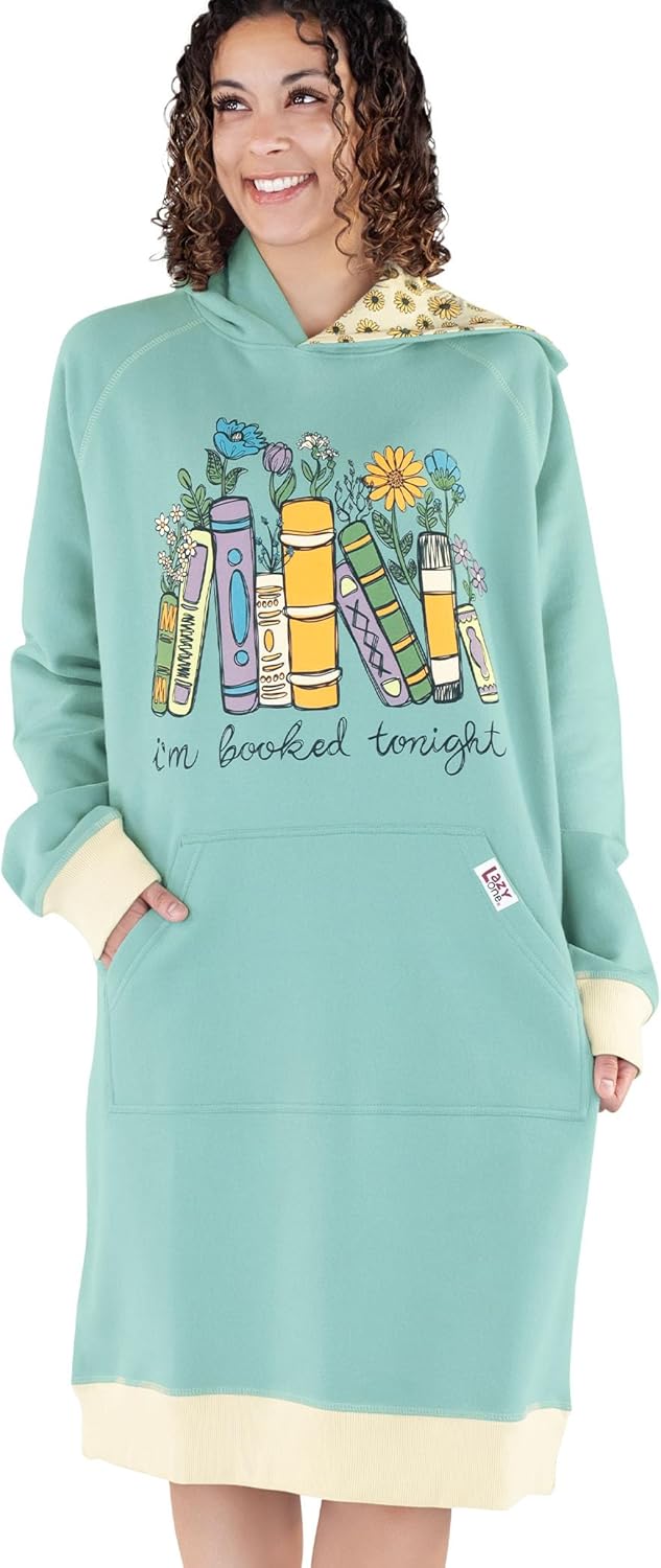 Oversized Hoodie Sweatshirt for Women - Cozy Sleepwear Dress