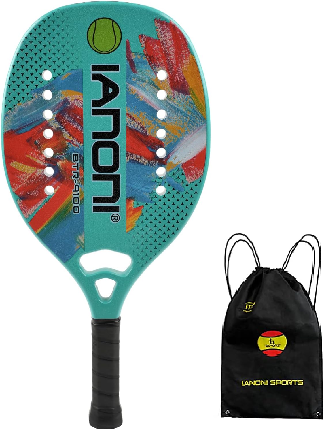 Beach Tennis Paddle Racket Carbon Fiber with EVA Memory Foam Core