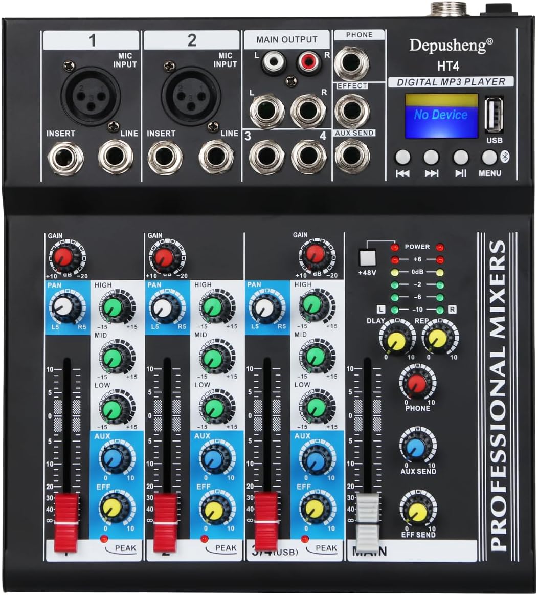 Professional Portable Digital DJ Console with Bluetooth Connectivity