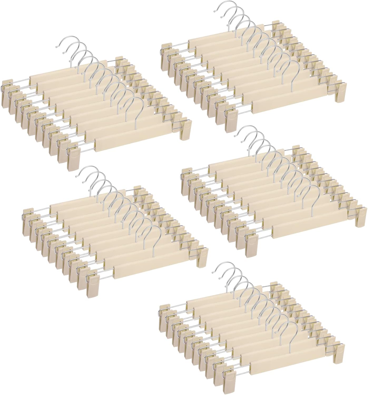 Pants Hangers with Clips for Women - Durable Plastic Clip Hanger