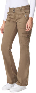 WallFlower Feisty Curvy Cargo Flare Low Rise Pants - Fit That Flatters
